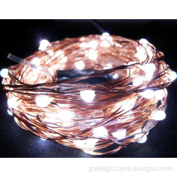 5m 50 LEDs Silver Copper Wire LED Starry Light String Fairy Battery Operated LED Copper String Light